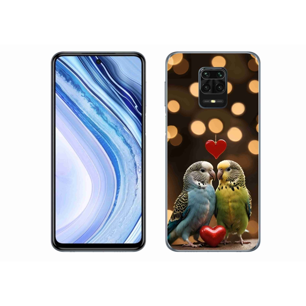 Gél borítás mmCase a Xiaomi Redmi Note 9S-hez - szerelmes papagájok