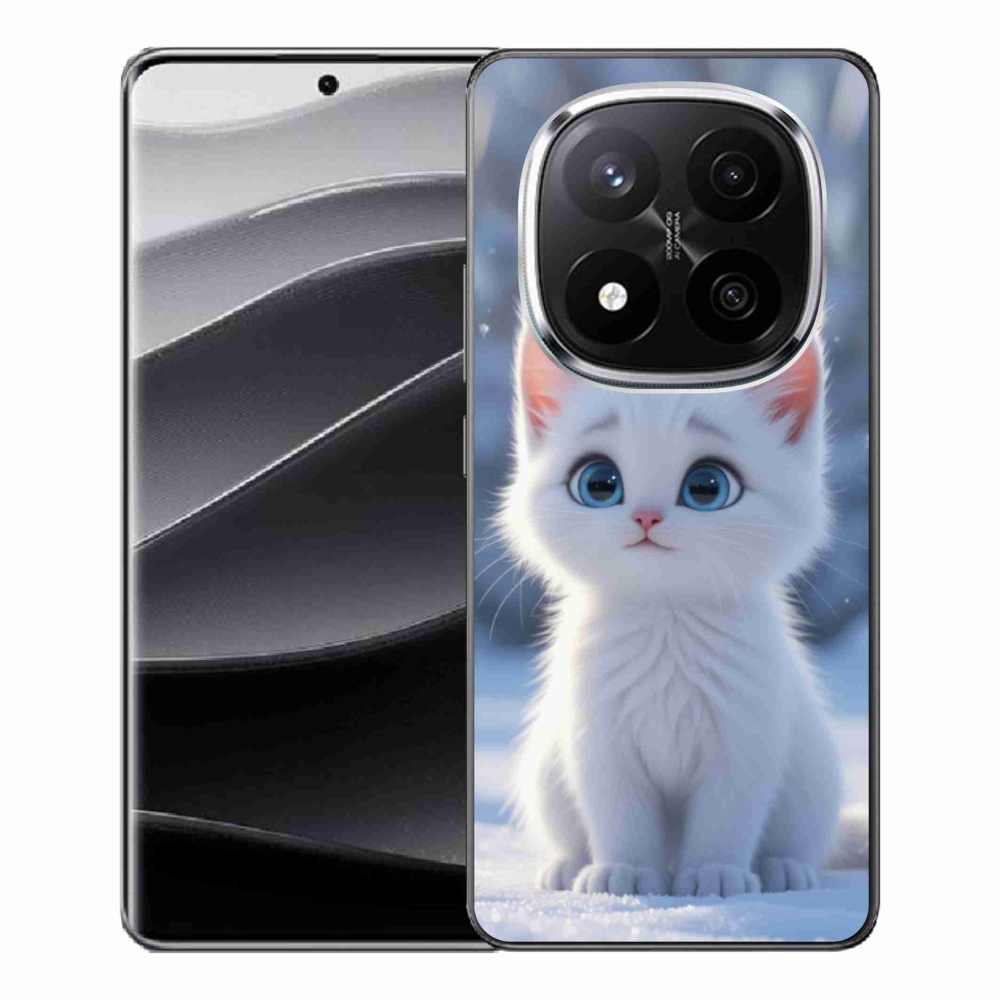 Gél borítás mmCase a Xiaomi Remdi Note 14 Pro+ 5G számára - fehér cica 3