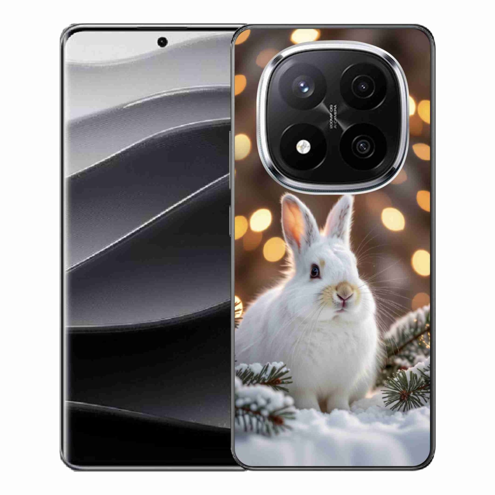 Zselés borítás mmCase a Xiaomi Remdi Note 14 Pro+ 5G számára - fehér nyúl