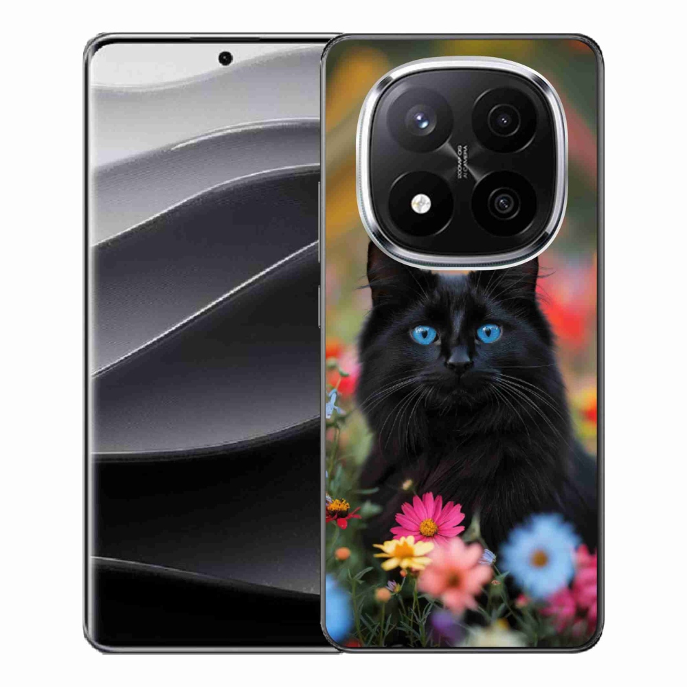 Gél borítás mmCase a Xiaomi Remdi Note 14 Pro+ 5G számára - fekete cica 4