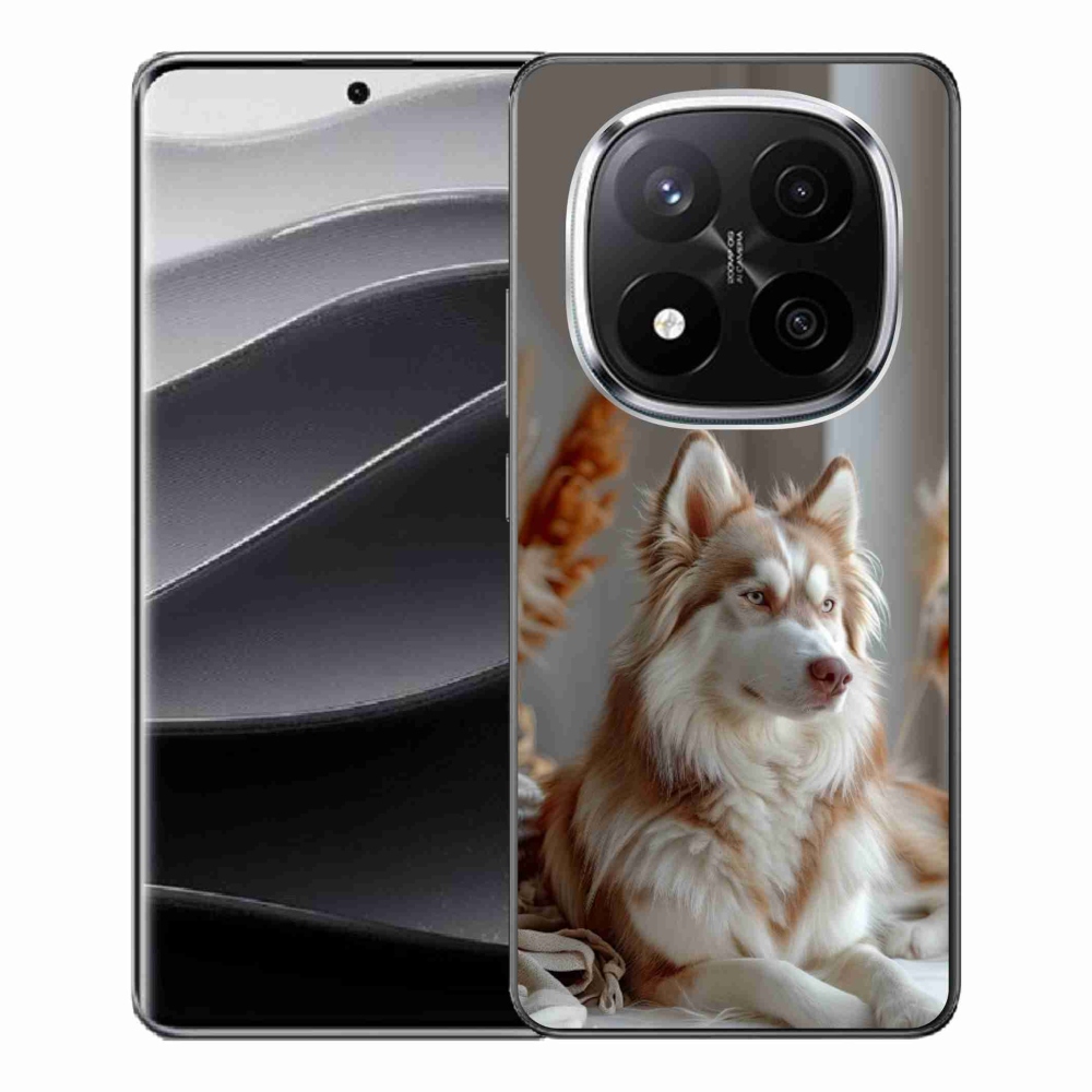 Zselés borítás mmCase a Xiaomi Remdi Note 14 Pro+ 5G számára - csendes szibériai husky