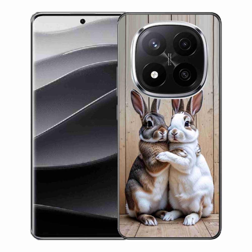 Zselés borítás mmCase a Xiaomi Remdi Note 14 Pro+ 5G - nyúl párhoz