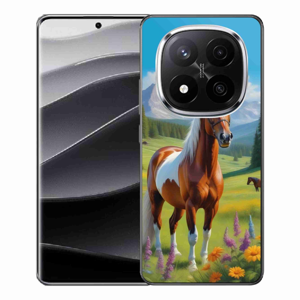 Zselés borítás mmCase a Xiaomi Remdi Note 14 Pro+ 5G számára - ló a réten