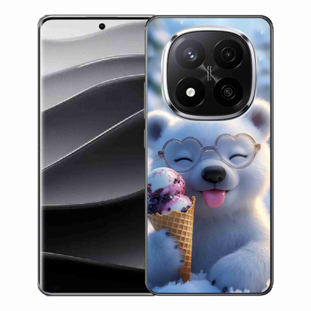 Gél borítás mmCase a Xiaomi Remdi Note 14 Pro+ 5G számára - mackó fagylalttal