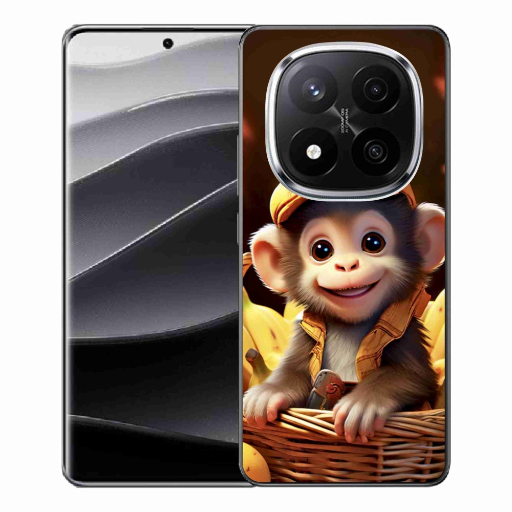 Zselés borítás mmCase a Xiaomi Remdi Note 14 Pro+ 5G számára - majom a kosárban