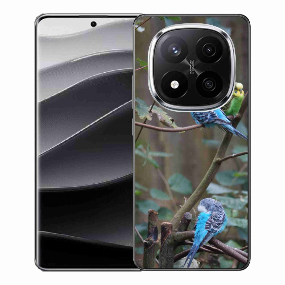 Gél borítás mmCase a Xiaomi Remdi Note 14 Pro+ 5G számára - papagájok az ágon