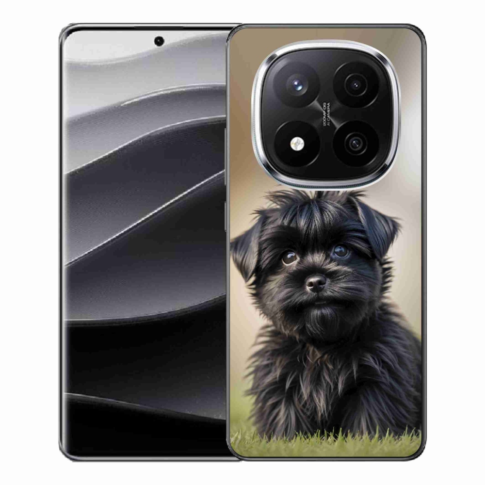 Gél borítás mmCase a Xiaomi Remdi Note 14 Pro+ 5G számára - aranyos fekete kutya