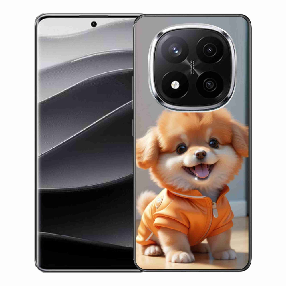 Zselés borítás mmCase a Xiaomi Remdi Note 14 Pro+ 5G számára - aranyos pomerániai pulóverben