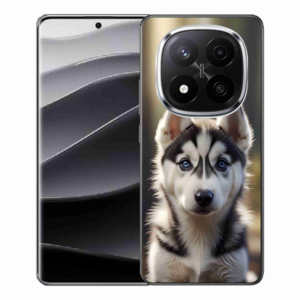 Gél borítás mmCase a Xiaomi Remdi Note 14 Pro+ 5G számára - aranyos szibériai husky