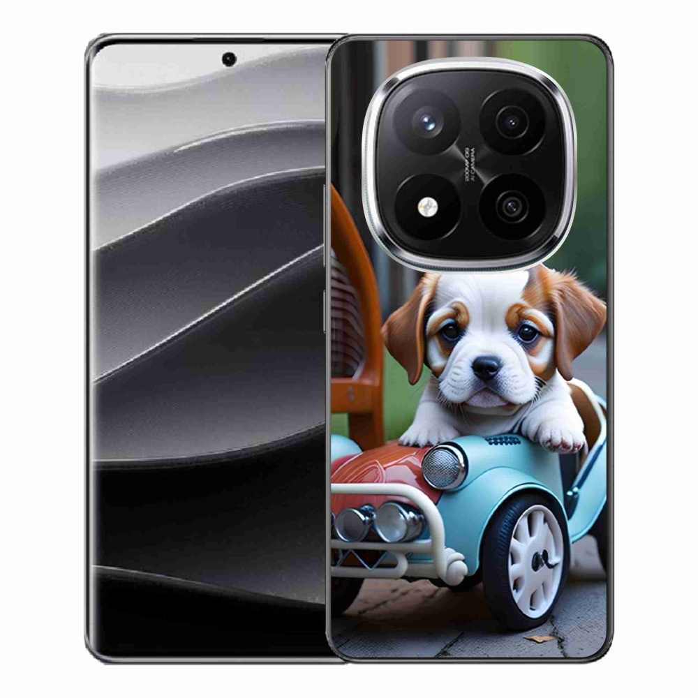 Gél borítás mmCase a Xiaomi Remdi Note 14 Pro+ 5G - kiskutya retro autóban