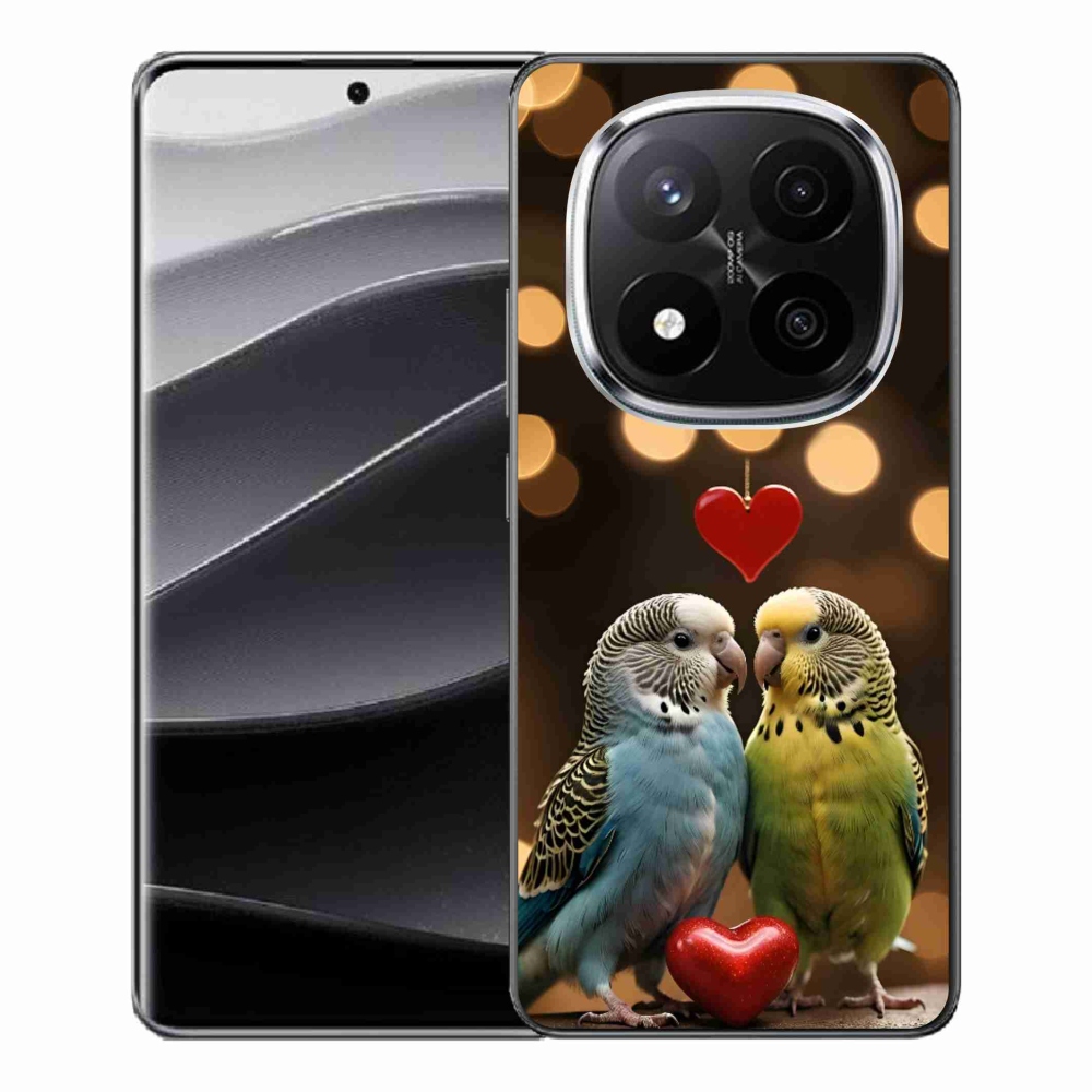 Gél borítás mmCase a Xiaomi Remdi Note 14 Pro+ 5G számára - szerelmes papagájok