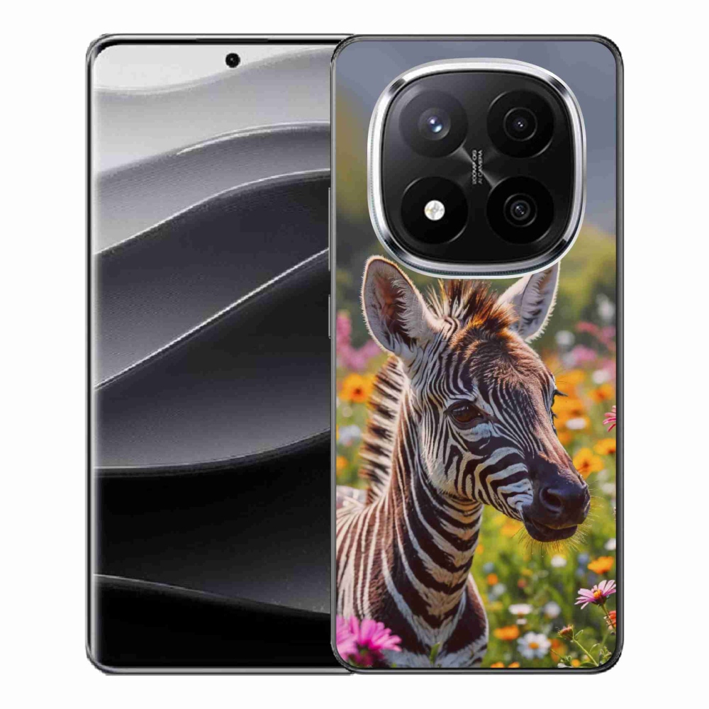 Zselés borítás mmCase a Xiaomi Remdi Note 14 Pro+ 5G számára - zebra a réten