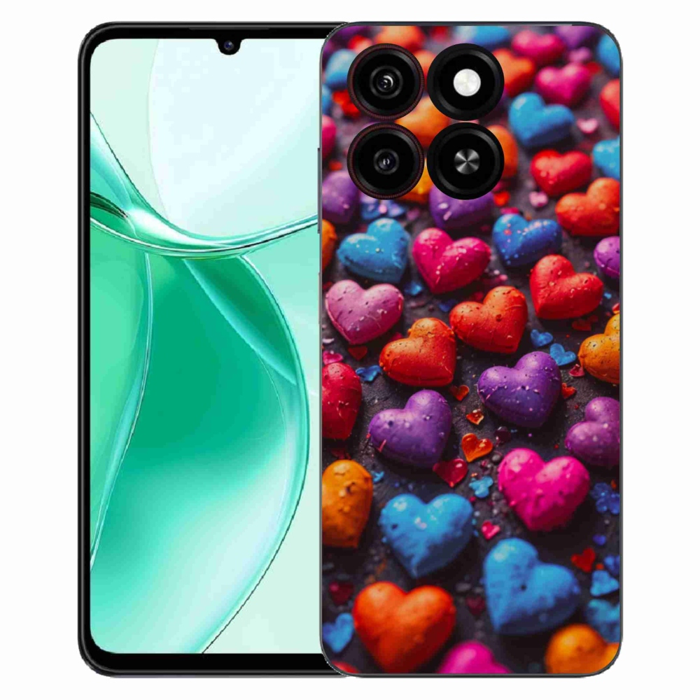ZTE Blade A35 zselés tok mmCase - színes szív