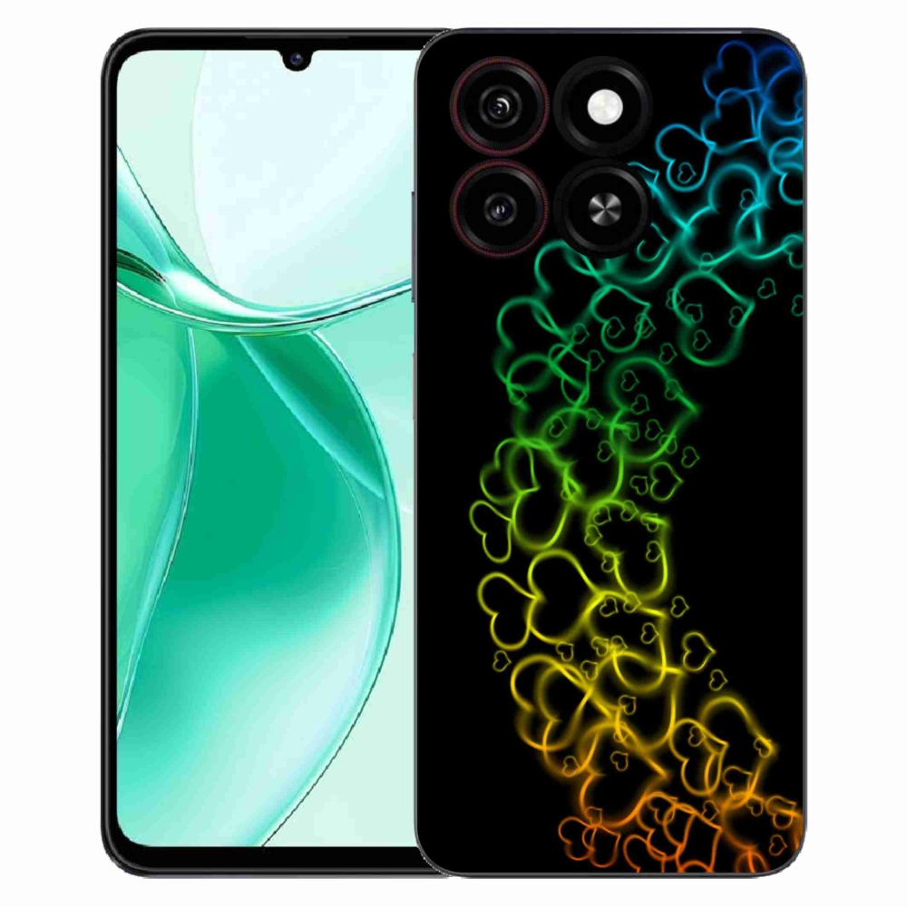 ZTE Blade A35 zselés tok mmCase - színes szívek