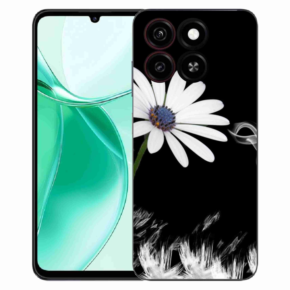 ZTE Blade A35 zselés tok mmCase - fehér virág