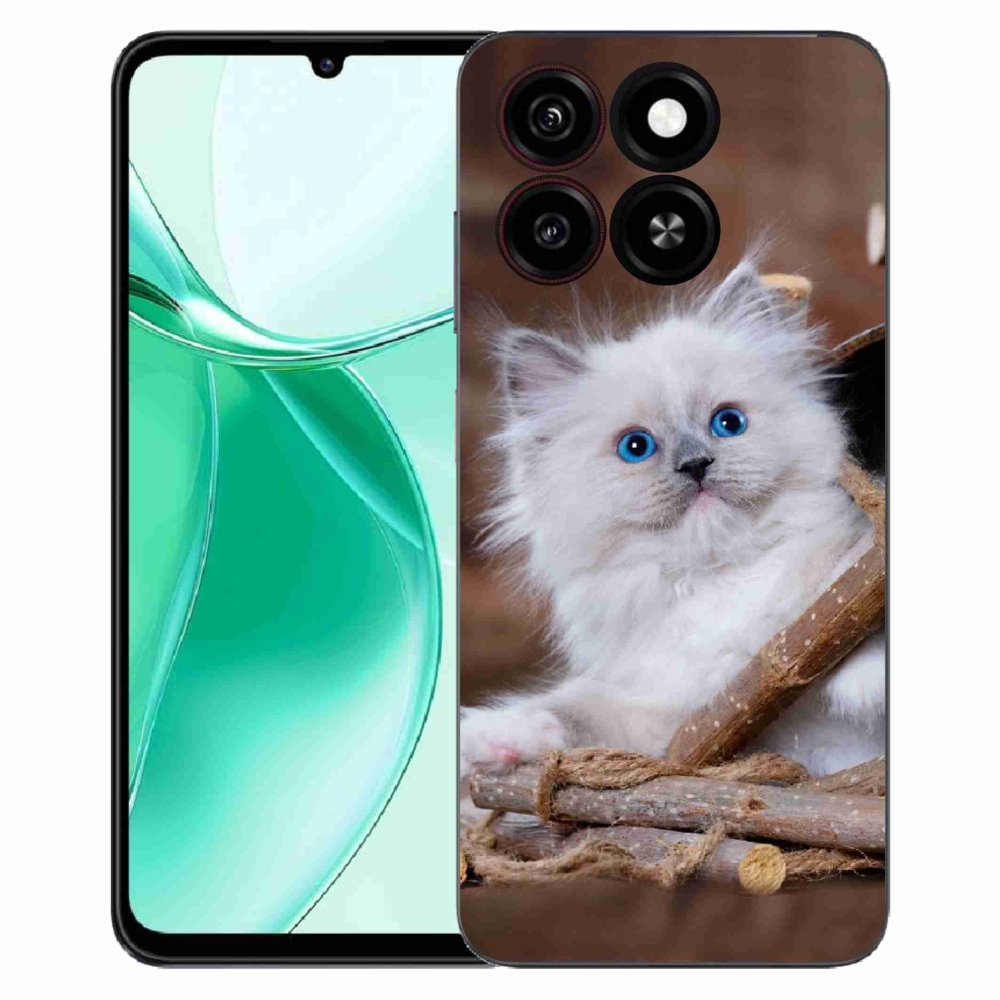 ZTE Blade A35 zselés tok mmCase - fehér cica