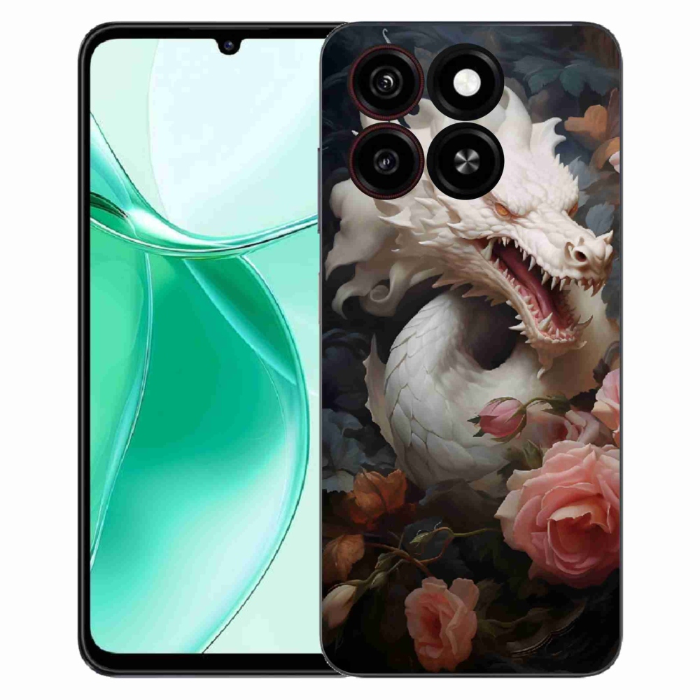 ZTE Blade A35 zselés borítás mmCase - fehér sárkány