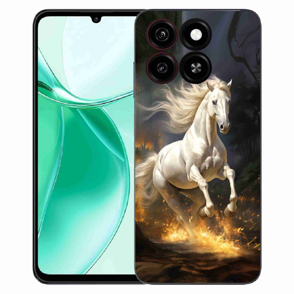 ZTE Blade A35 zselés tok mmCase - fehér ló 2