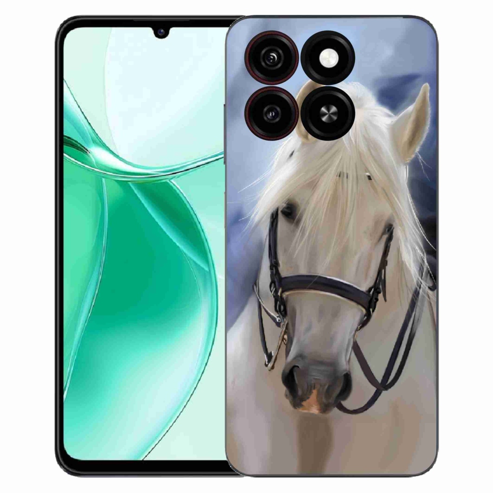 ZTE Blade A35 zselés tok mmCase - fehér ló