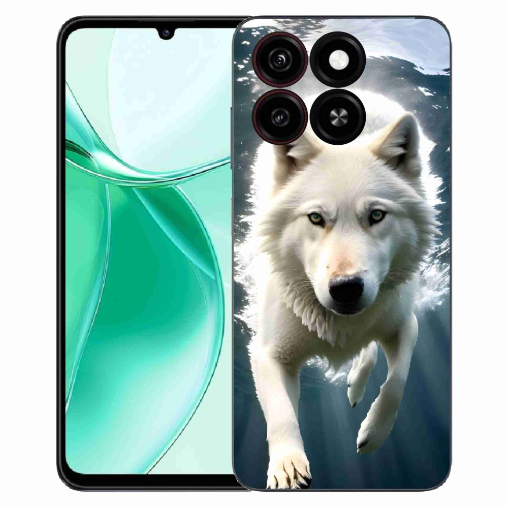 ZTE Blade A35 zselés tok mmCase - fehér farkas