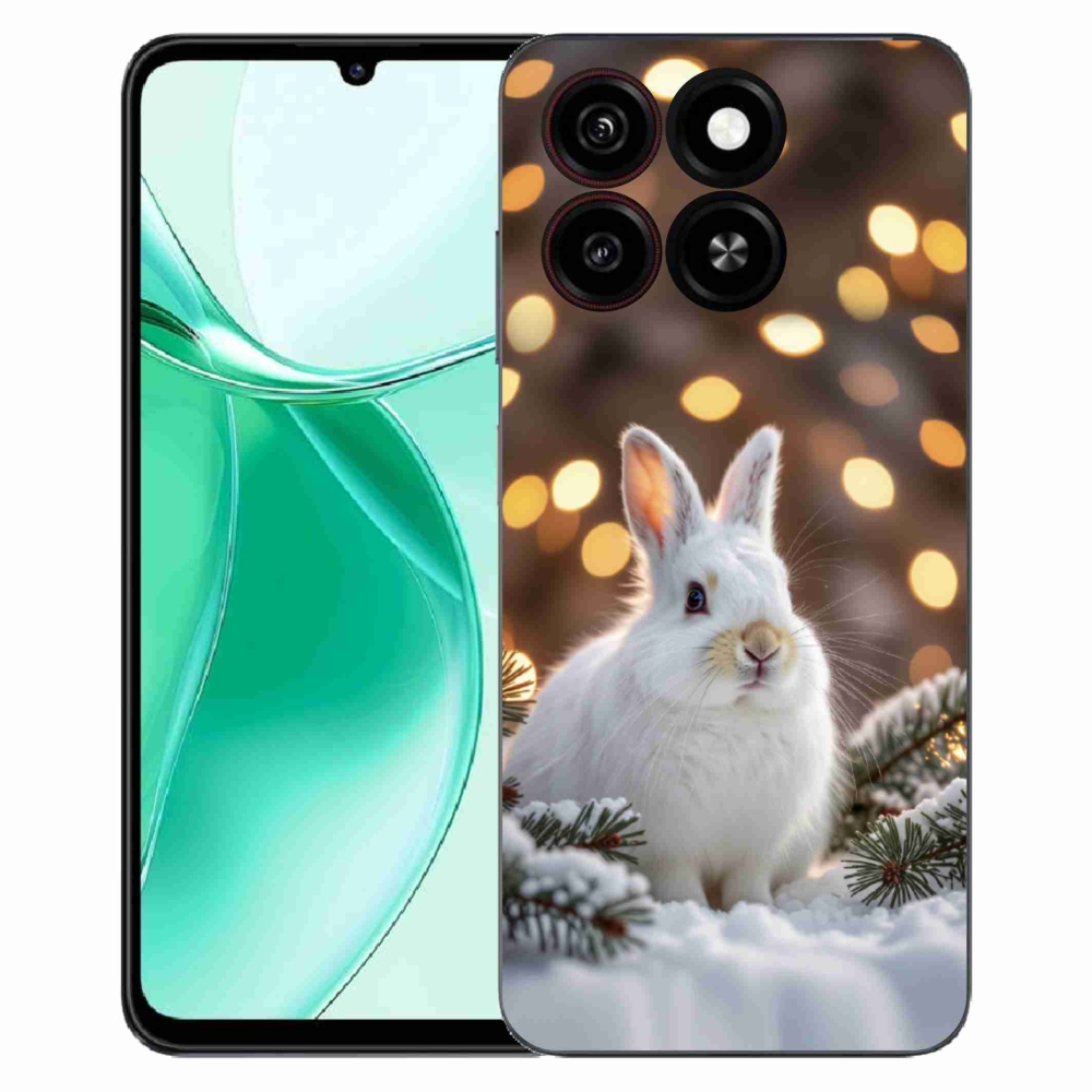ZTE Blade A35 zselés tok mmCase - fehér nyúl
