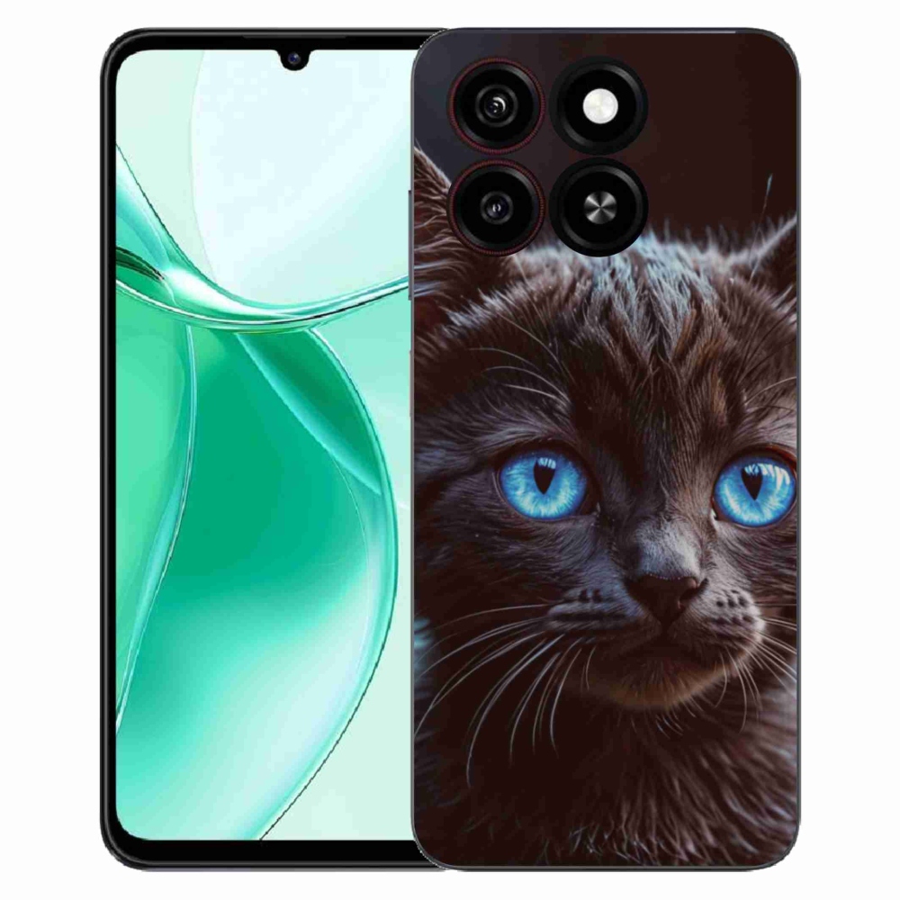 ZTE Blade A35 zselés tok mmCase - fekete cica 2