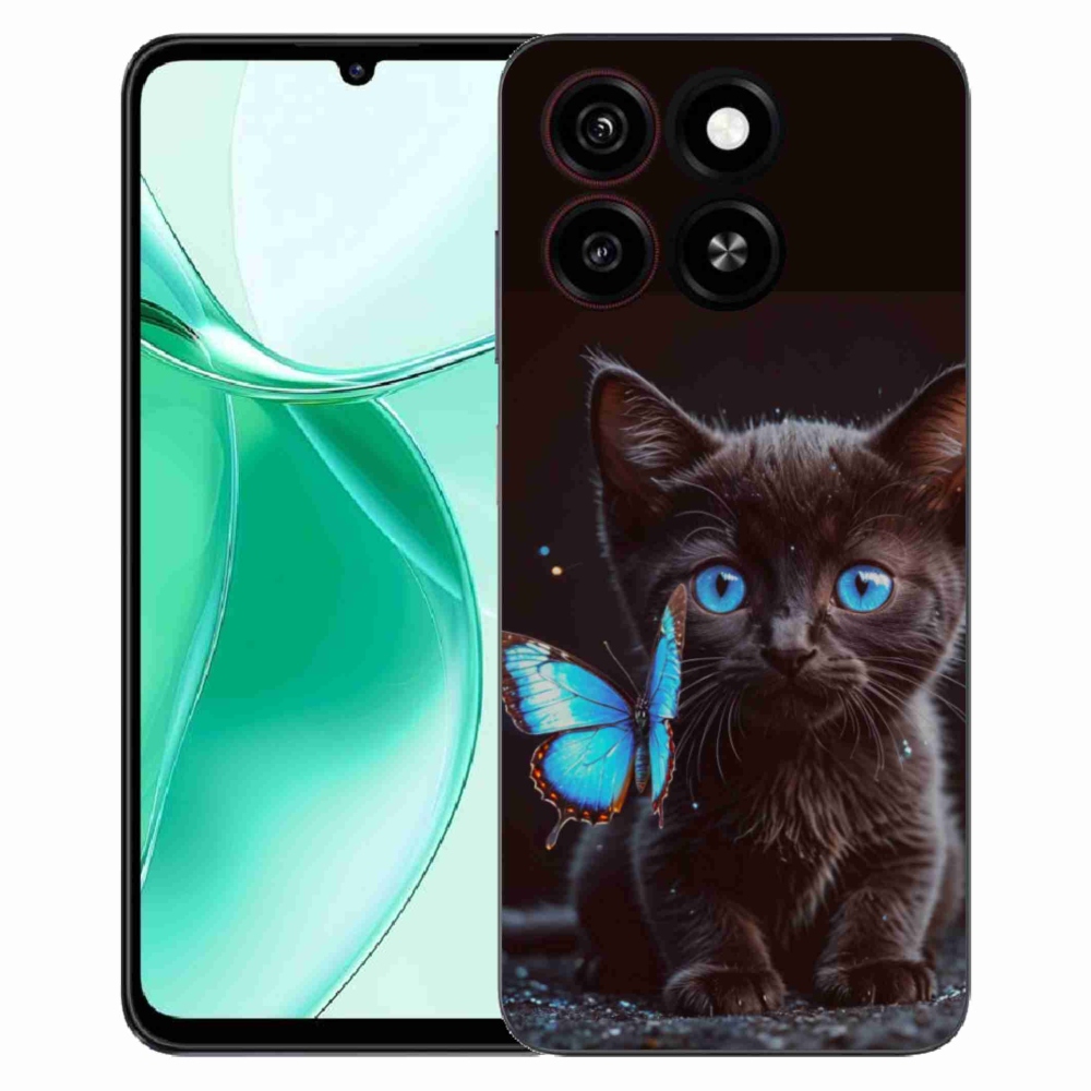 ZTE Blade A35 zselés tok mmCase - fekete cica 3