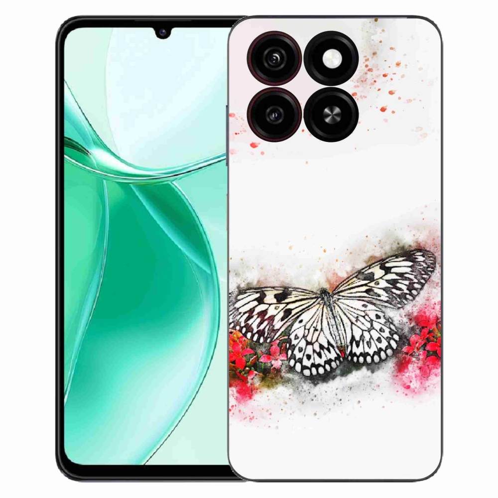 ZTE Blade A35 zselés borítás mmCase - fekete-fehér pillangó