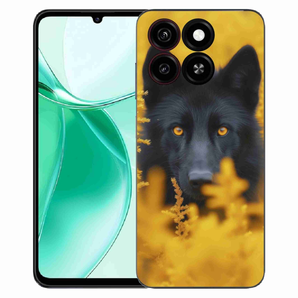 ZTE Blade A35 zselés tok mmCase - fekete farkas 2