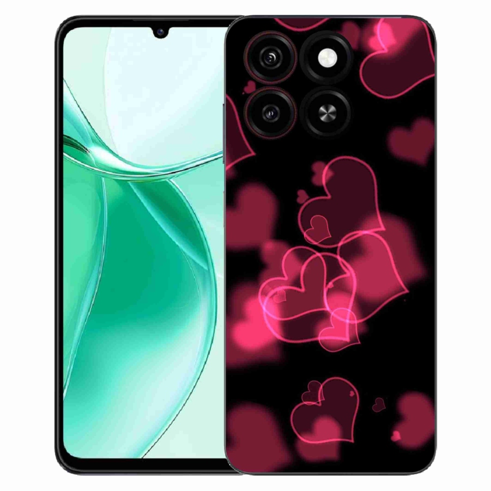 ZTE Blade A35 zselés tok mmCase - piros szívek
