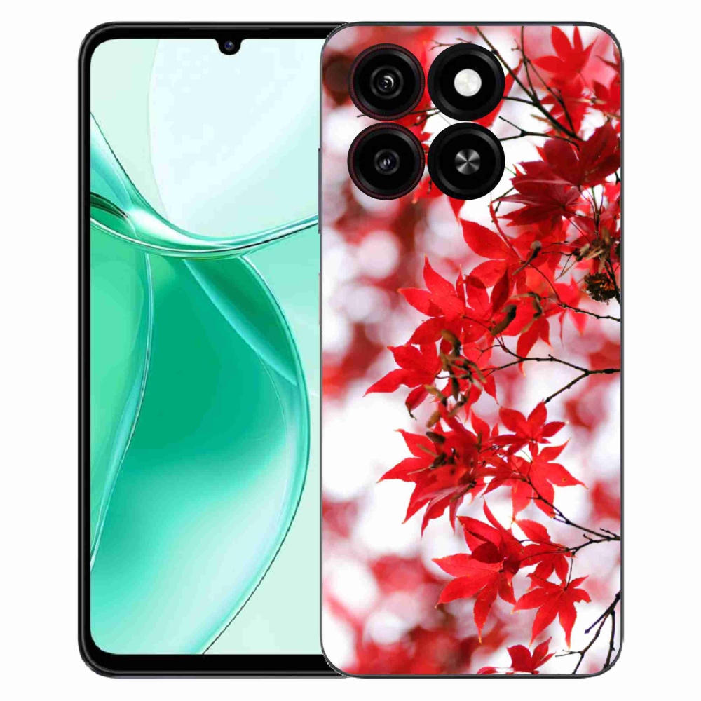 ZTE Blade A35 zselés tok mmCase - piros levelek