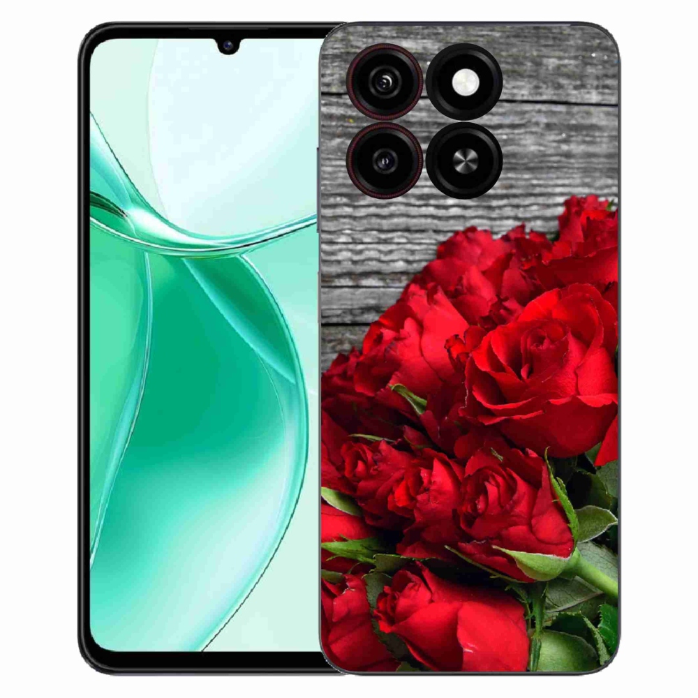 ZTE Blade A35 zselés tok mmCase - piros rózsa