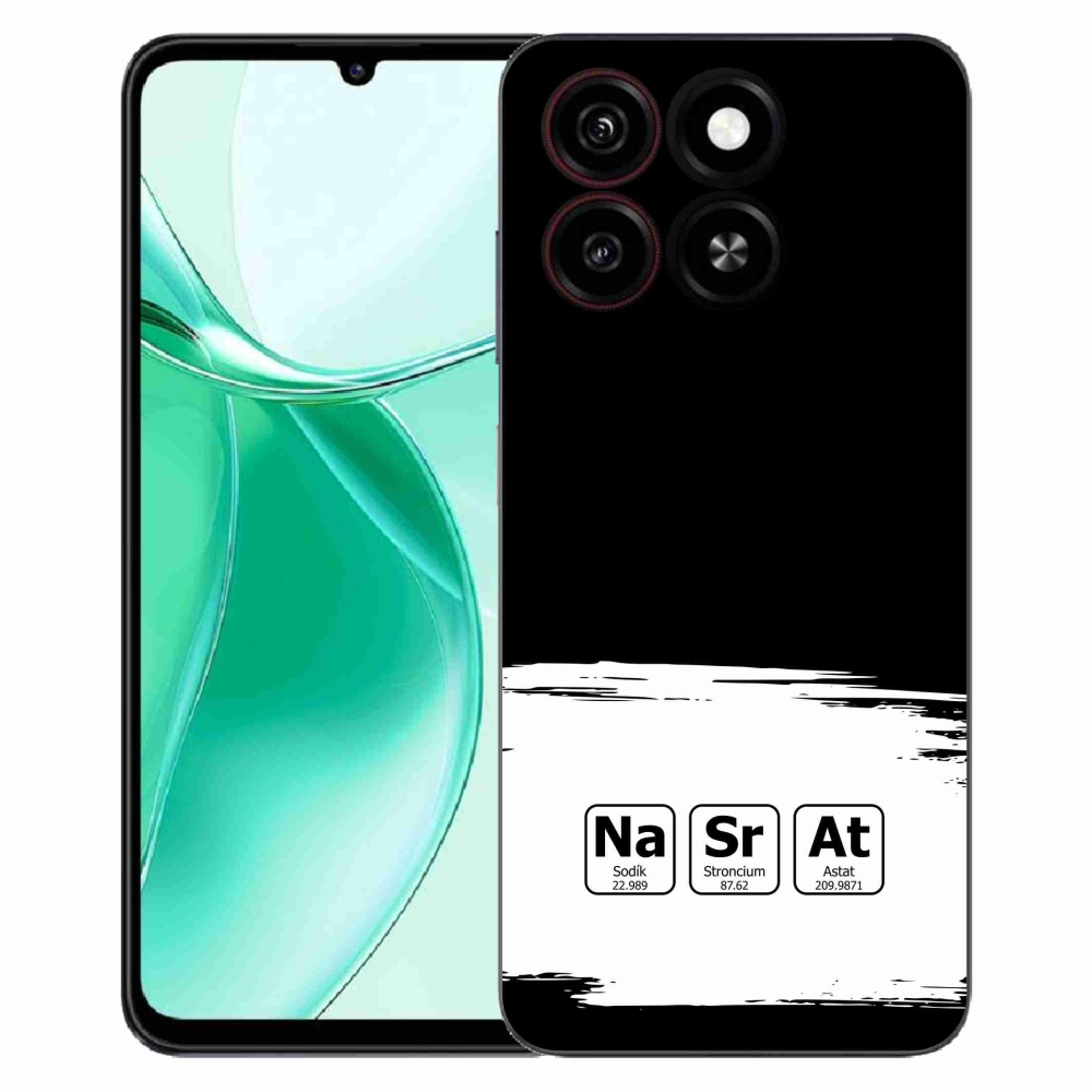 ZTE Blade A35 zselés borítás mmCase - kémiai elemek fehér és fekete háttérrel