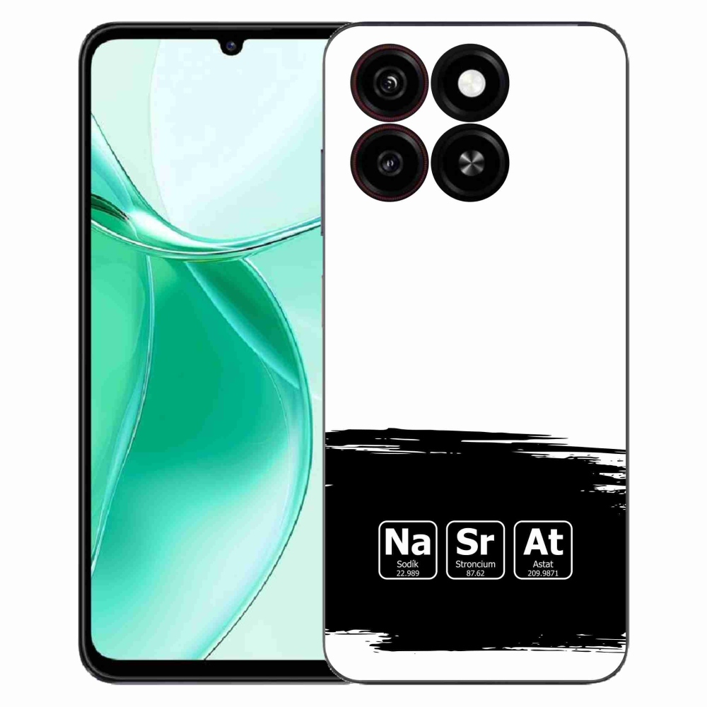 ZTE Blade A35 zselés borító mmCase - kémiai elemek fekete és fehér háttérrel
