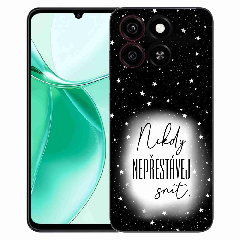 ZTE Blade A35 zselés borítás mmCase - idézet 1 fehér és fekete háttérrel