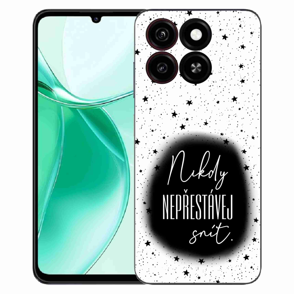 ZTE Blade A35 zselés borítás mmCase - idézet 1 fekete-fehér háttérrel