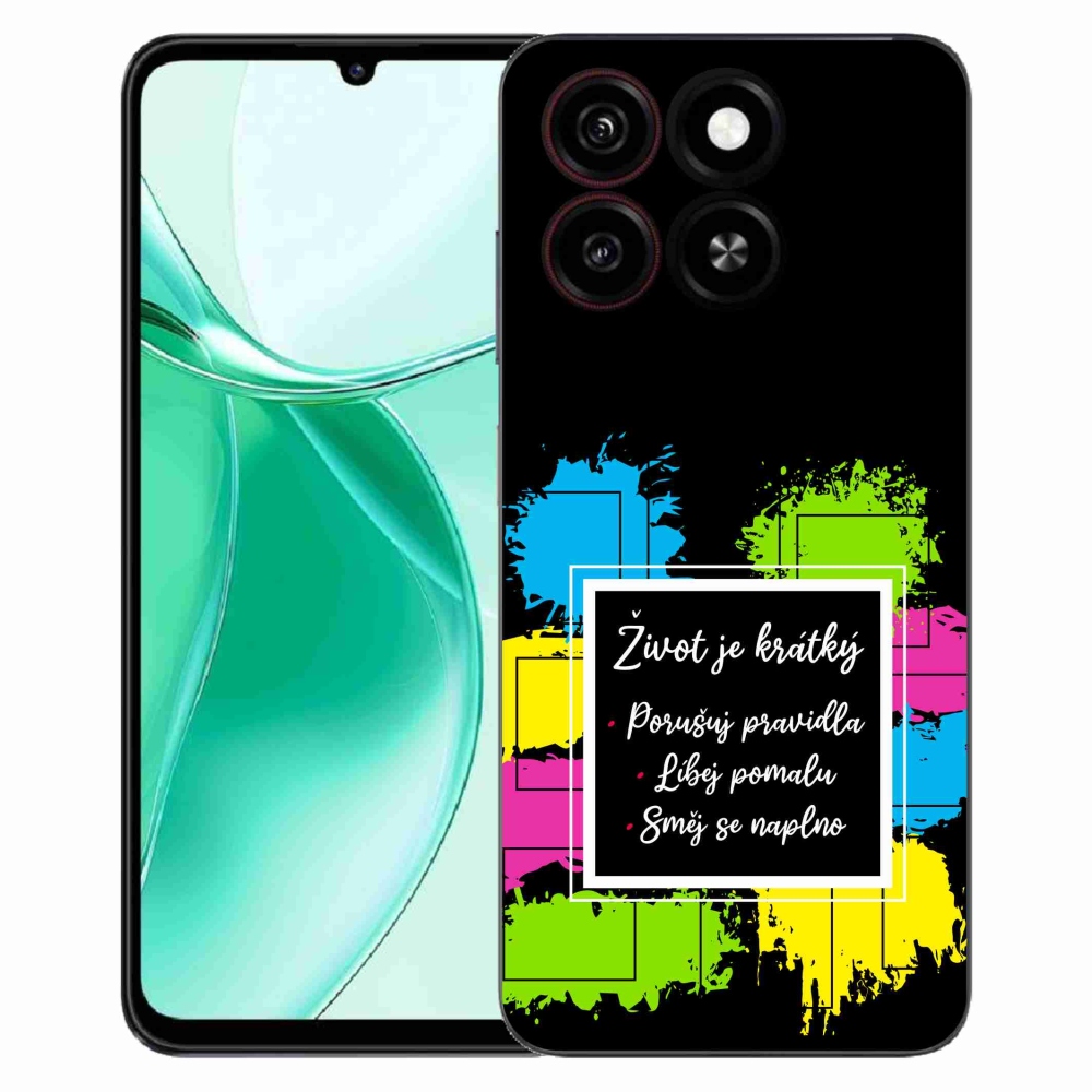 ZTE Blade A35 zselés tok mmCase - Idézet 5 fekete háttér
