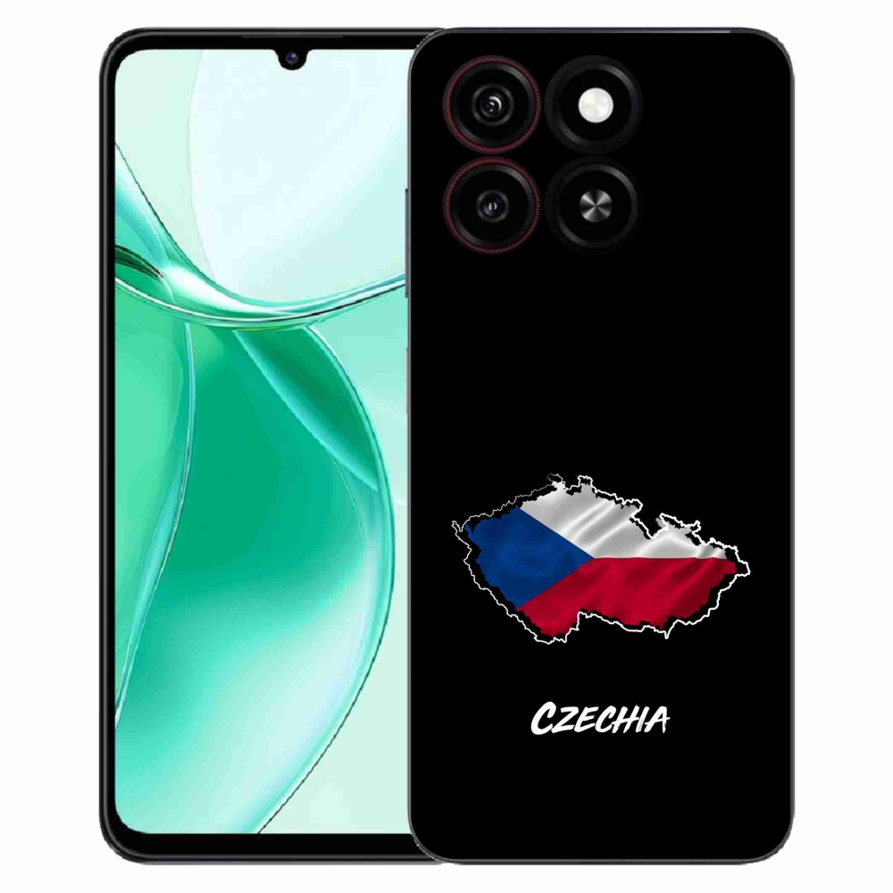 ZTE Blade A35 zselés tok mmCase - Csehország fekete háttér