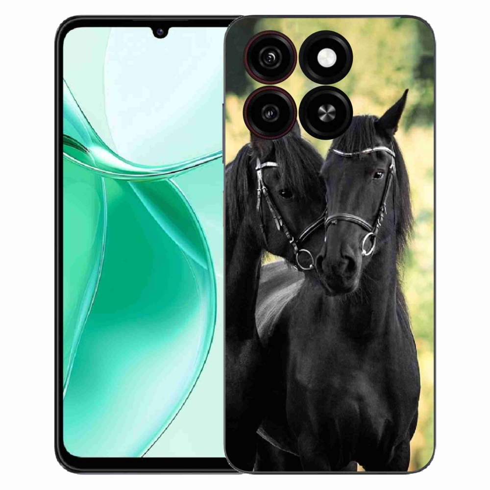 ZTE Blade A35 zselés borítás mmCase - két fekete ló