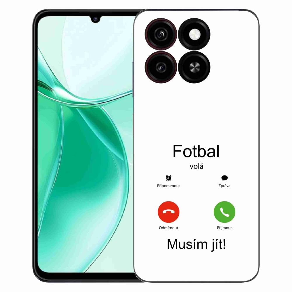 ZTE Blade A35 zselés borítás mmCase - futballhívások fehér háttérrel