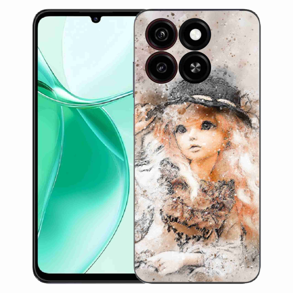 ZTE Blade A35 zselés tok mmCase - lány kalapban