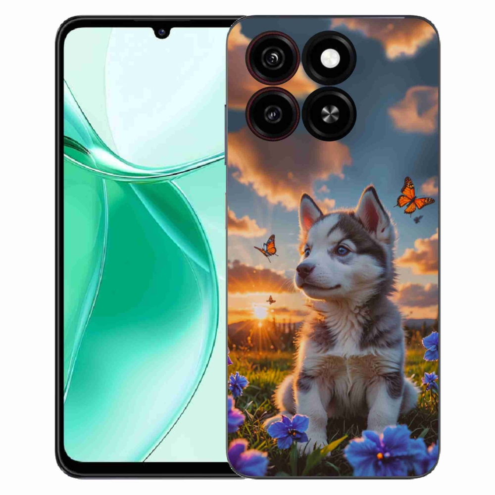 ZTE Blade A35 zselés borítás mmCase - husky a naplementében