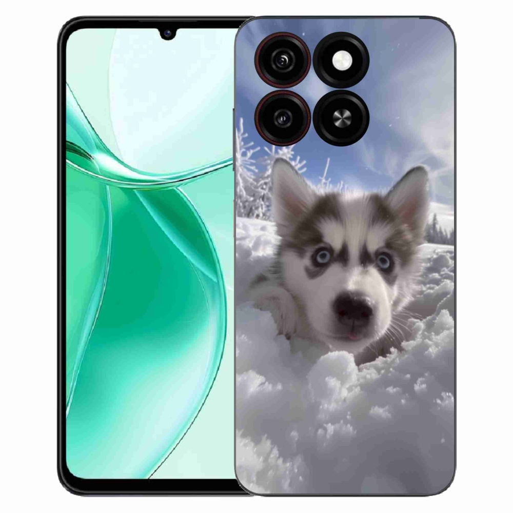 ZTE Blade A35 zselés tok mmCase - husky a hóban
