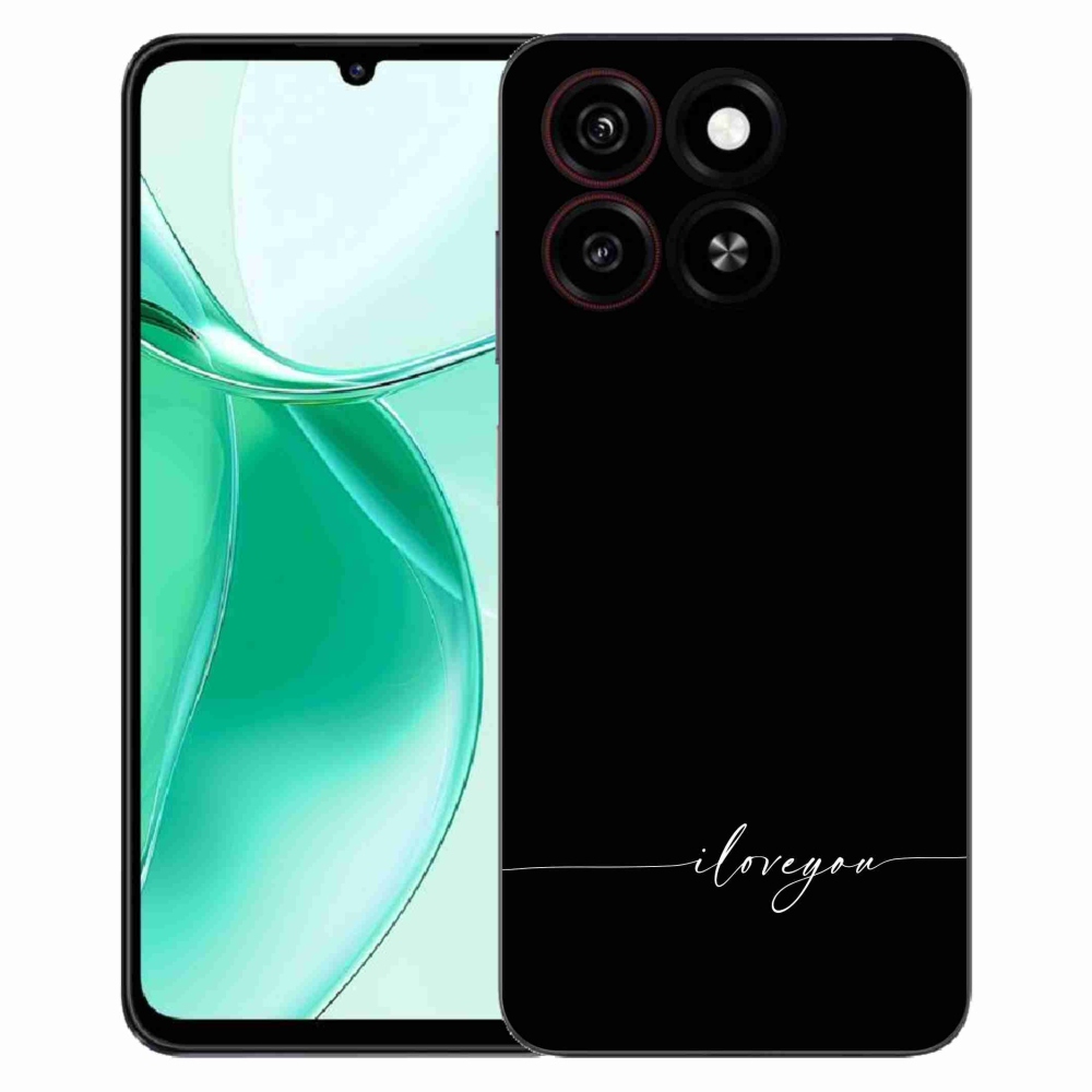 ZTE Blade A35 zselés borító mmCase - I love you fekete háttérrel