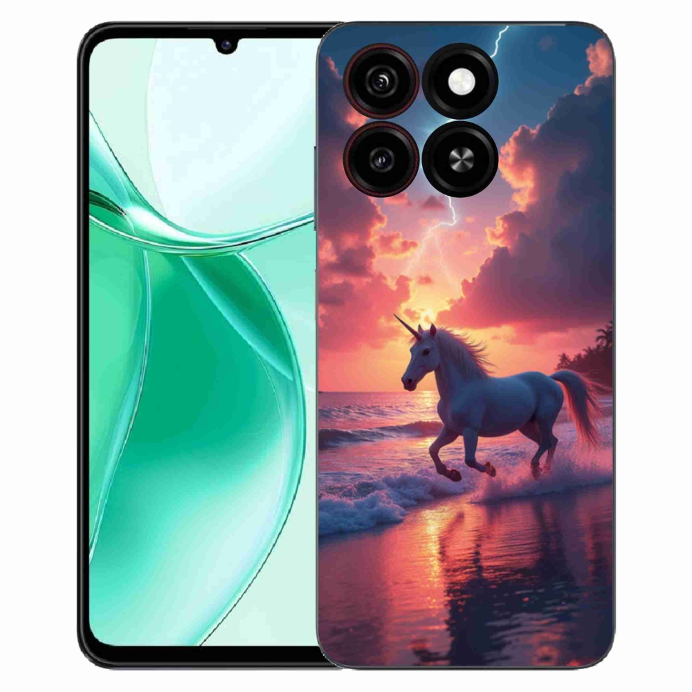 ZTE Blade A35 zselés tok mmCase - egyszarvú a tengerparton