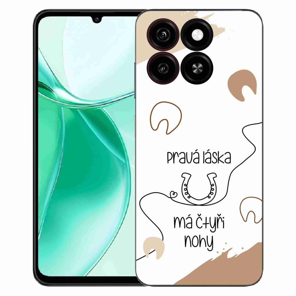 ZTE Blade A35 zselés tok mmCase - ló motívum fehér háttérrel