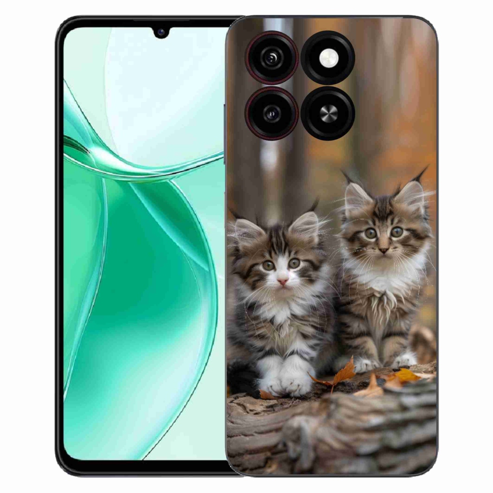 ZTE Blade A35 - cat duo 3 zselés borítás mmCase tok a ZTE Blade A35-hez