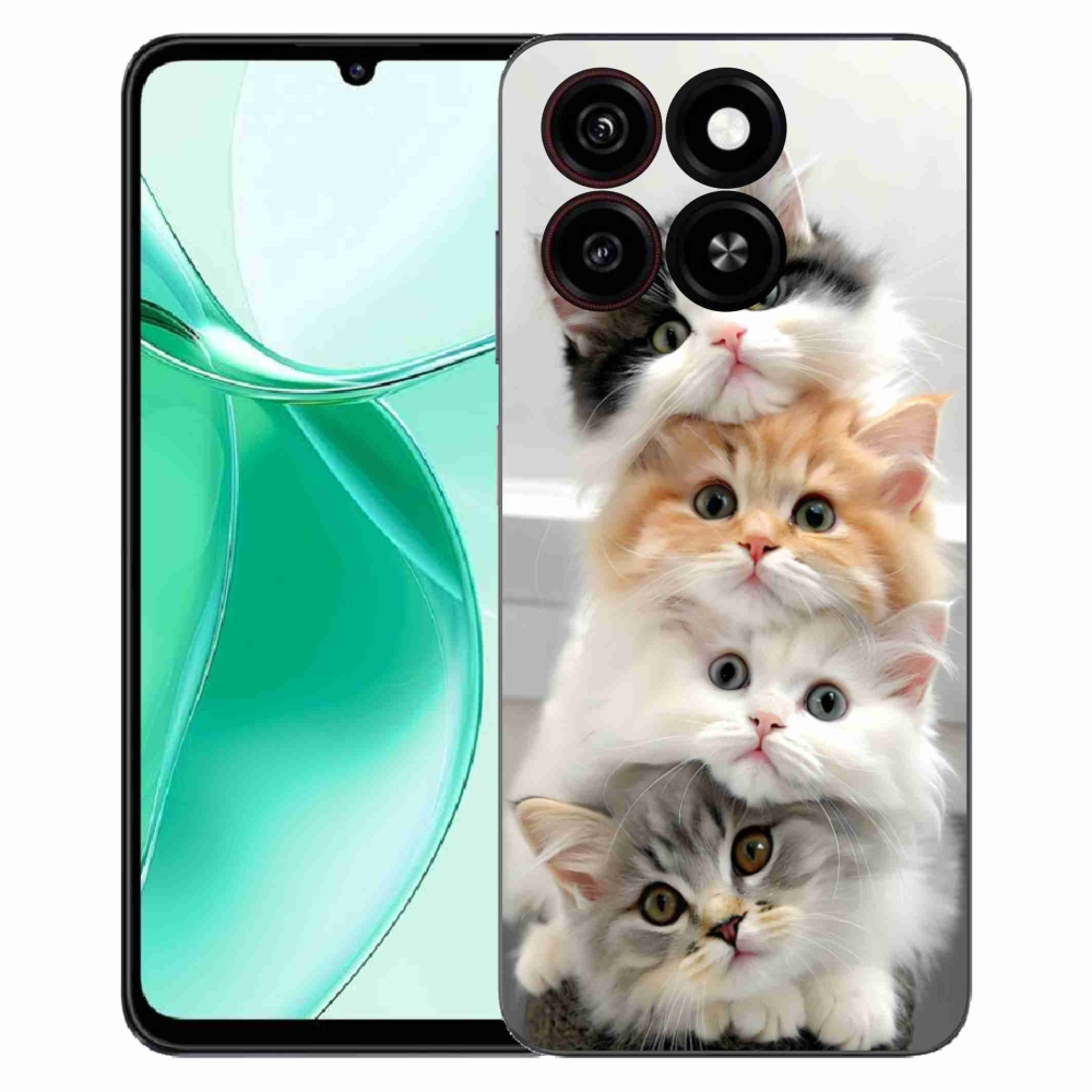 ZTE Blade A35 zselés tok mmCase - macska csokor