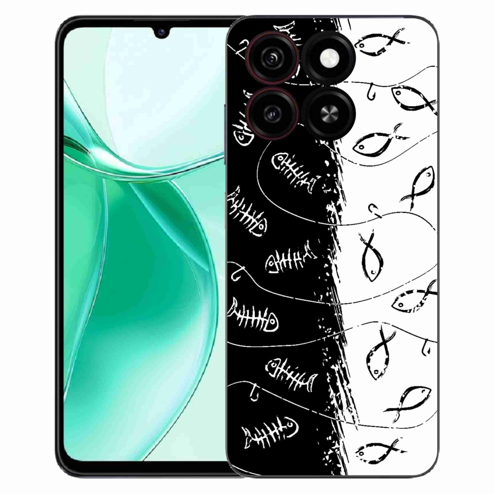 ZTE Blade A35 zselés borító mmCase - csontvázak és halak