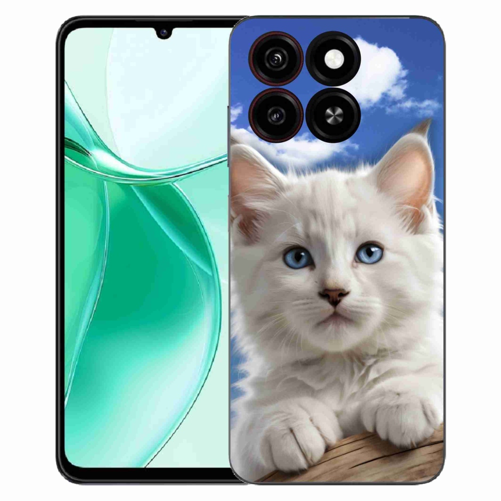ZTE Blade A35 zselés tok mmCase - cica és felhők